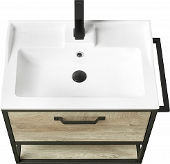 Акватон Мебель для ванной Лофт Фабрик 65 дуб эндгрейн с раковиной Фабиа – фотография-8